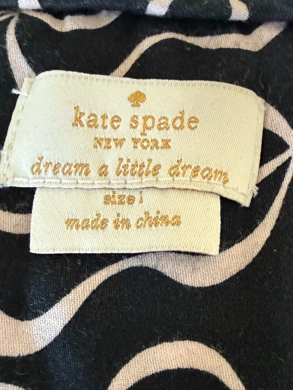 Kate Spade Bow‎ Print Sleeveless Top Peplum Hem Black White Size 1 Preppy Cotton